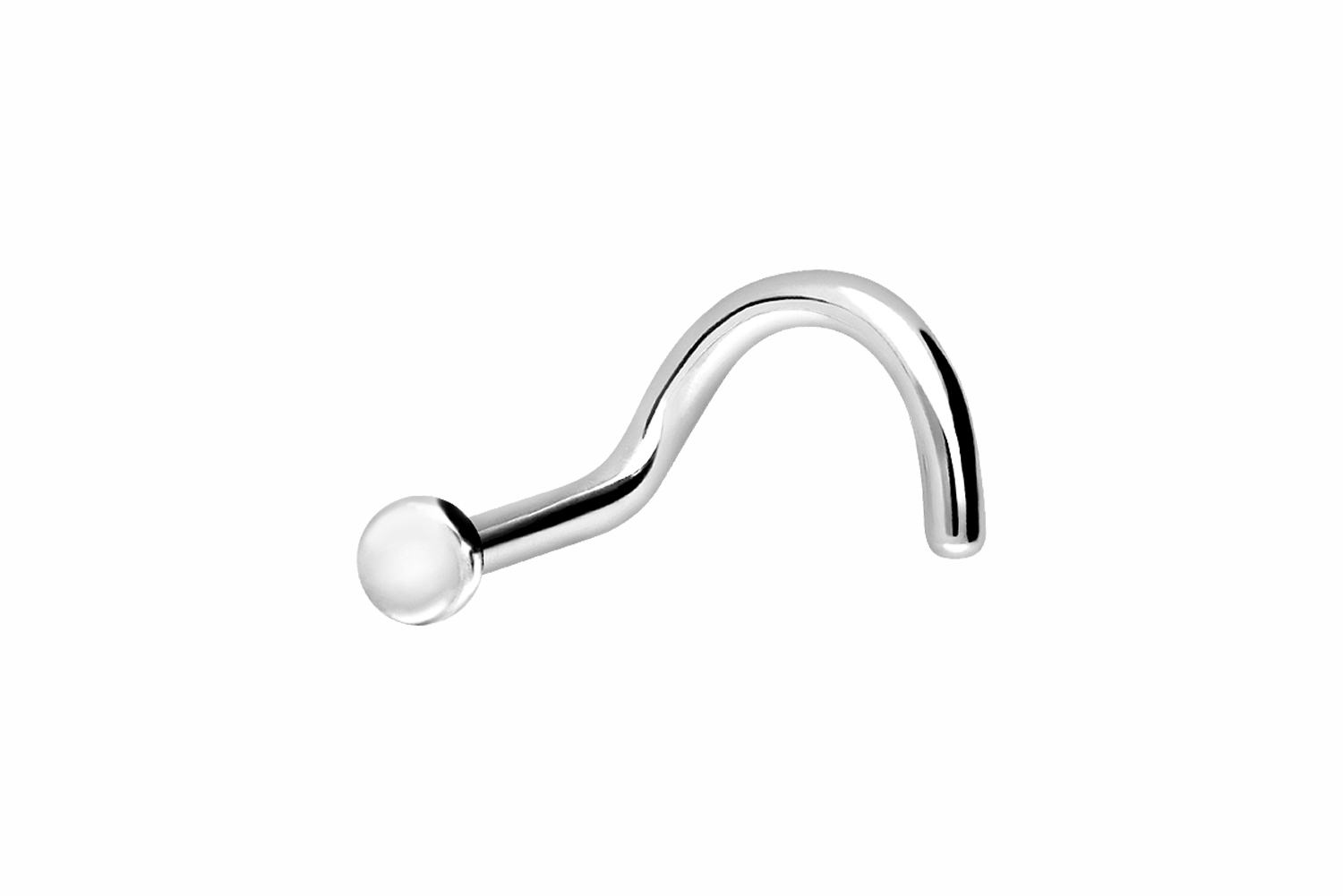Titan Nasenstecker Nasenpiercing Spirale PLATTE